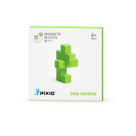 PIXIO Магнитни Кубчета Light Green Sea Horse 11