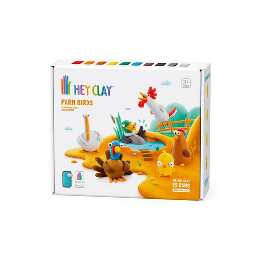 HEY CLAY Глина За Моделиране FARM BIRDS 15 кутийки