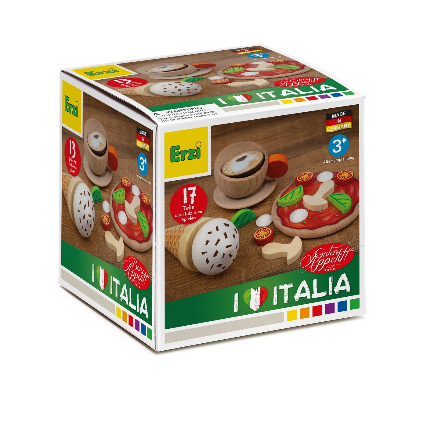 Erzi Дървен Комплект За Игра Хранителни Продукти - Италианска Кухня