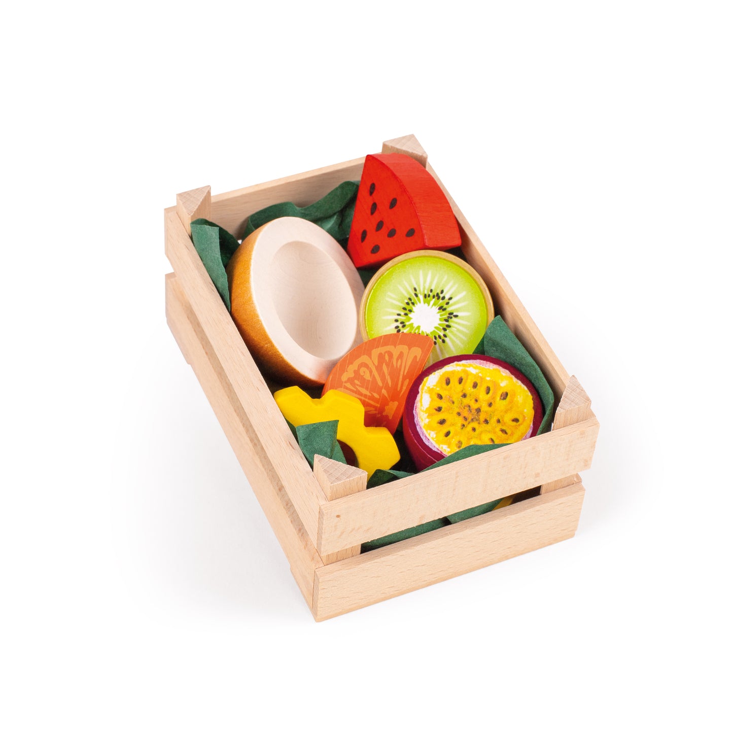 Erzi Дървен Комплект За Игра Хранителни Продукти - Тропически Плодове, малки