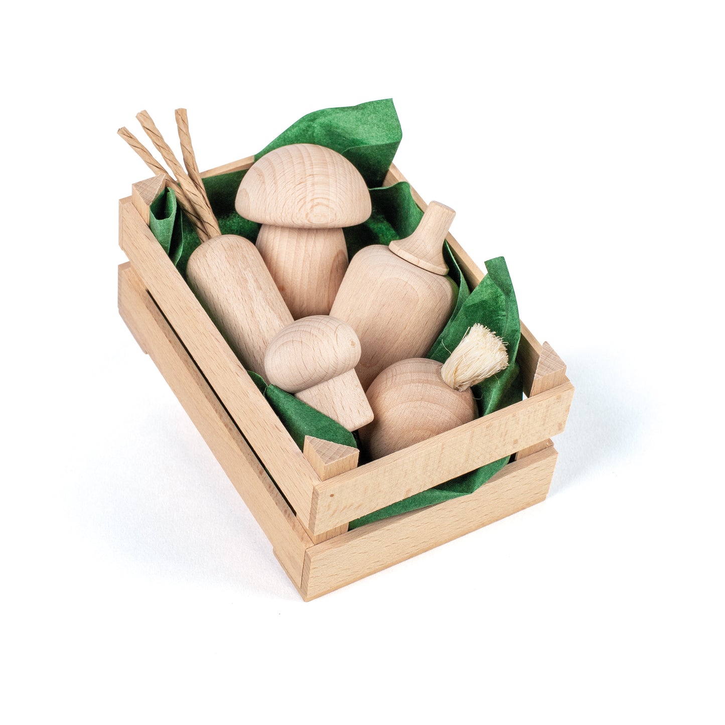 Erzi Дървен Комплект За Игра Хранителни Продукти - Натурални Зеленчуци