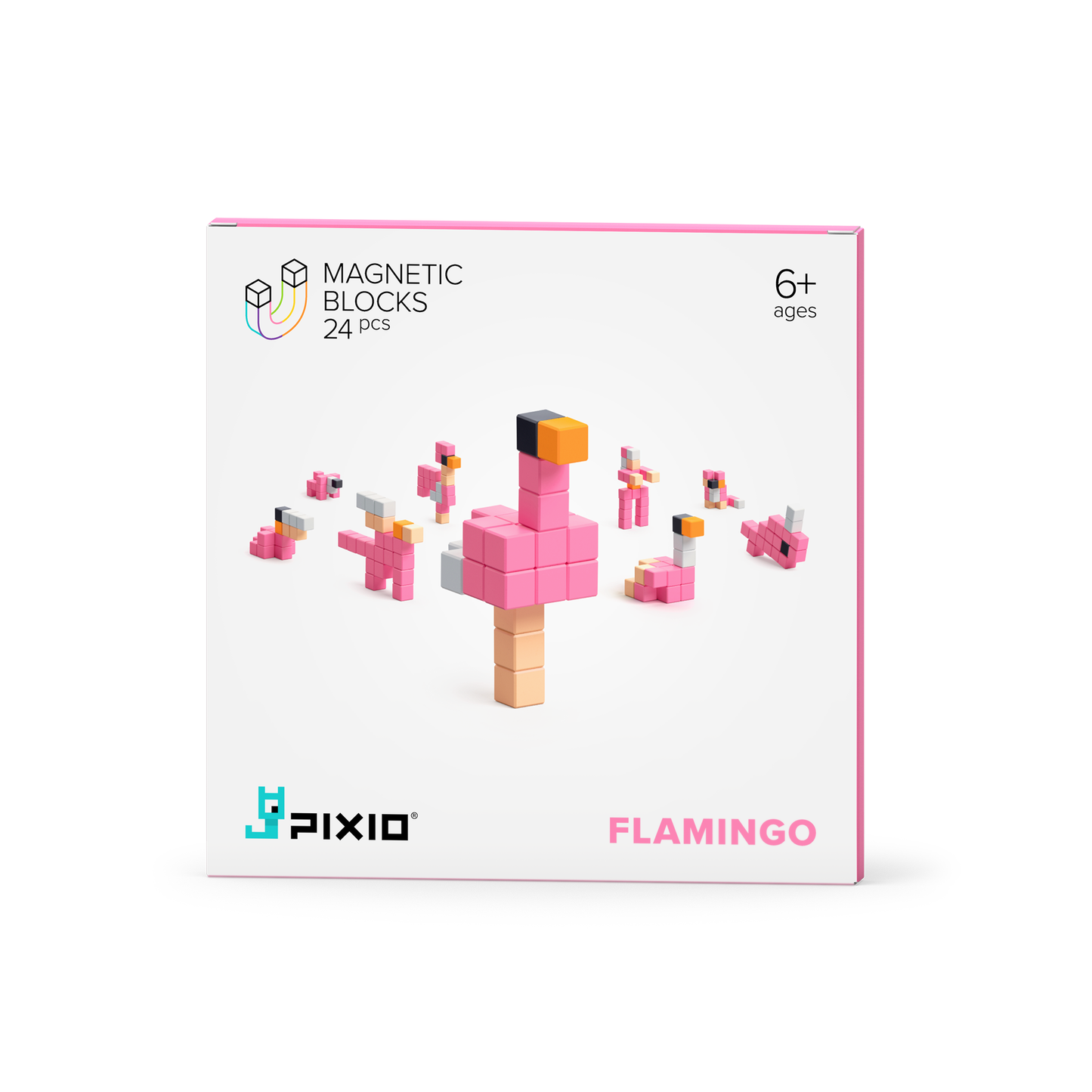 PIXIO Магнитни Кубчета Фламинго 24