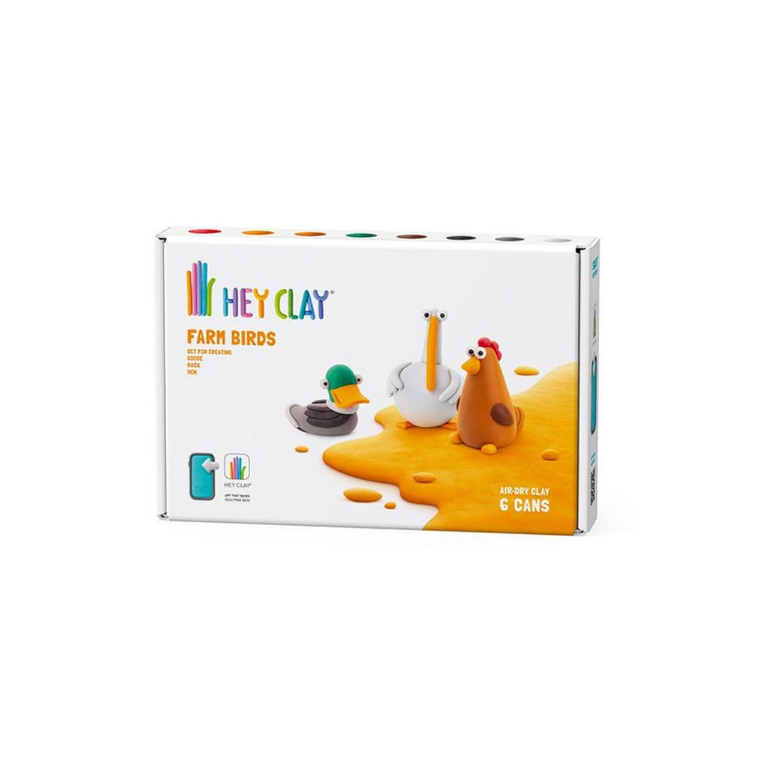 HEY CLAY Глина За Моделиране FARM BIRDS 6 Кутийки