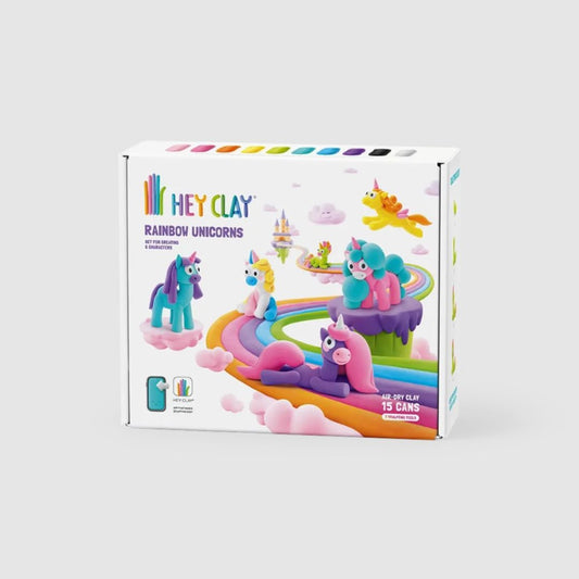 HEY CLAY Глина За Моделиране RAINBOW UNICORNS 15 кутийки