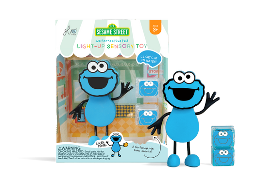 Glo Pals Сензорни светещи кубчета с герой Cookie Monster