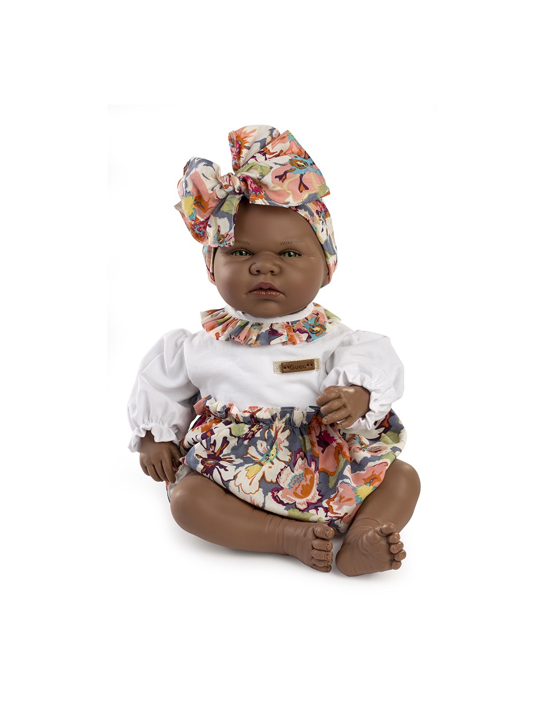 GUCA Кукла От Винилова Гума Kenya, Щампована Риза И Панделка, 46 см